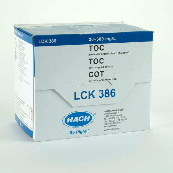 Hach LCK386 TOC Küvetten-Test (Austreibmethode) 30-300 mg/L C