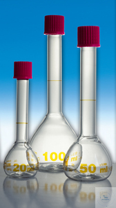 [3 642 200] (3 642 200) MESSKOLBEN MIT SCHRAUBKAPPE, 2000 ML,  DIN-A, KONFORMITÄTSBESCHEINIGT, RINGMARKE,   INHALTSANGABE, GL 32 SCHRAUBKAPPE,  PTFE-BESCHICHTETE DICHTUNG, DIFFICO BROWN    