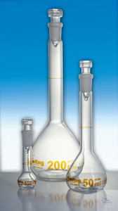 [3 668 100] Volumetric flasks, class-A, with ST-hollow glass   stoppers, 1 000 ml, conformity certified, ST 24/29,  Pack = 10 pcs.