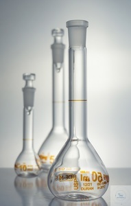 [3 668 005 USP] (3 668 005 USP) Messkolben, 50 ml, Klasse A, konformitätsbescheinigt,  NS12/21, NS-Sechskant-Hohlstopfen, Diffico braun, nach USP  hergestellt aus DURAN Rohr,    