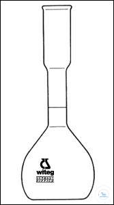 [3 671 201] (3 671 201) Viskosimeterkolben nach Engler,   2 Ringmarken, Inhalt 100+100 ml ±0,1 ml,   DIFFICO blau, aus DURAN Rohr gefertigt  