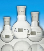 [0 600 025 E] Flask, 25 ml, round bottom, center neck,  ST 14/23, 41 x 75 mm, Economy  Borosilicate glass