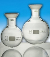 [0 644 250] Flask, round bottom, 250 ml,  center neck, S 35/20, with spherical  joint, uncoated, 81 x 140 mm,  pack = 10 pcs.