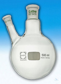 [0 700 001] (0 700 001) 2-Hals-Kolben, 1.000 ml, mit 20°-schrägem Seitenhals,  Mittelhals NS 24/29, Seitenhals NS 14/23