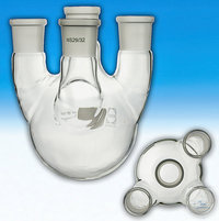 [0 812 004] (0 812 004)   VIERHALSKOLBEN, M. GERADEN   SEITENHAELSEN 4 000 ML, MITTELHALS NS   29/32 SEITENHALS NS 29/32  