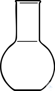 [5 514 001 B] Stehkolben, Mittellang, Borosilikatglas,  mit Bördelrand, 1000 ml, Kolben Ø 131 mm,  Höhe 200 mm, Hals Ø 42 mm, Enghals,    