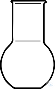 [5 516 001 S] Stehkolben, Mittellang, Borosilikat  mit Bördelrand, 1000 ml, Kolben Ø 131 mm,  Höhe 200 mm, Hals Ø 50 mm, Weithals,    