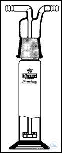 [2 416 100] GAS WASHING BOTTLE W. SINTERED DISC.  COMPL. 100 ML, ST 34/35, P0, BOWL 25 MM  
