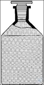 [5 081 250] (5 081 250) STEILBRUSTFLASCHEN, SODA-GLAS,   250 ML, NS 19/26, NS-8-KANT-STOPFEN, EH,   MIT SICHERHEITSBESCHICHTUNG WITOSINT