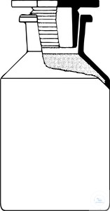 [5 085 001] BOTTLES, CONICAL SHOULDER, 1000 ML, ST 60/46,  SODA-GLASS, WIDE MOUTH, ST-GLASS STOPPER,   COATED WITOSINT    