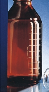 [5 528 620] Laboratory bottle 20000 ml, DIN thread GL 80,   wide neck, Ø 288 mm, height 525 mm, w. graduation,   without cap, heat resistant, autoclavable, amber  stained, Borosilicate glass 3.3  Pack = 10 pcs.