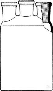 [5 810 001] (5 810 001) Woulff'sche Flaschen 1 000 ml,  mit 3 NS-Hälsen,   A. Ø 110 mm, H -185 mm ,Borosilikatglas