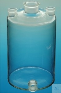[5 811 500] (5 811 500)   WOULFF'SCHE FLASCHEN 500 ML,MIT 3 NS-HÄLSEN UND TUBUS,  A.- Ø 85 MM, H-155 MM , BOROSILIKAT-GLAS,   