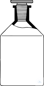 [5 870 100] (5 870 100) Enghals-Steilbrustflaschen, 100 ml, NS 14/23,   klar, mit PE-Stopfen, Soda-Glas