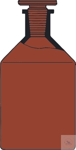 [5 871 100] Enghals-Steilhalsflaschen, 100 ml, NS 14/23,   braun, mit PE-Stopfen, Soda-Glas