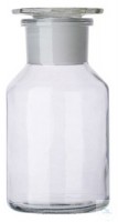 [5 873 001] (5 873 001) Weithals-Steilbrustflaschen, 1000 ml, NS 60/46,   klar, mit NS-Glasstopfen, Soda-Glas,