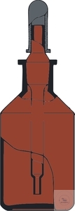 [5 881 100] Dropping bottle, 100 ml, with interchangeable   pipette, compl. with rubber teat, amber-glass,  Pack = 10 pcs.
