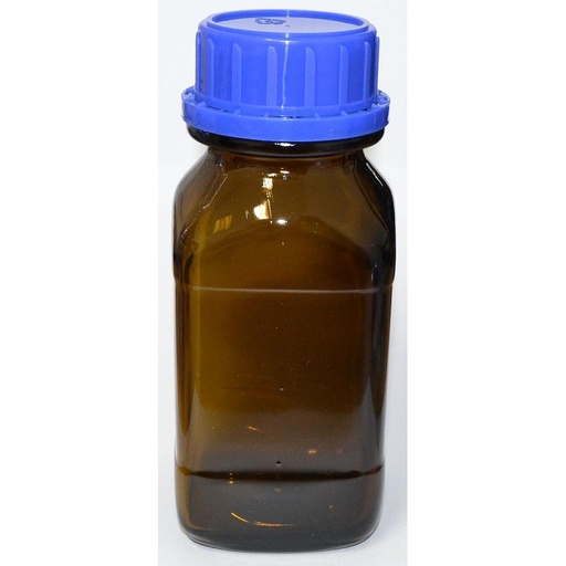 [5 889 250] Bottle, narrow neck, 250 ml, DIN screw thread GL 22,   complete with screw cap and LDPE-liner, amber glass