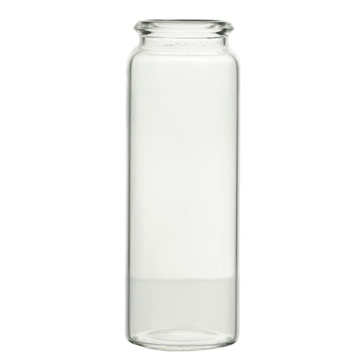 [5 891 605] Rolled neck bottles 5 ml, neck Ø 13 mm,  O.Ø. 19 mm, height 40 mm, clear glass  Case = 200 pcs.  * Lids must be ordered separately *