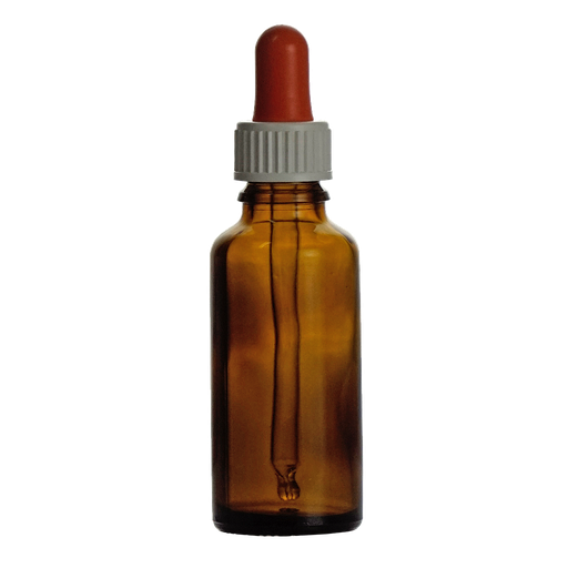 [5 893 220] (5 893 220) Tropfflaschen, Alpha, Braunglas  mit Montur, Gewinde GL 18, 20 ml 