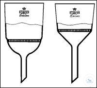 [2 369 500] Büchner funnels, with slit sieves,  500 ml, disc o.d. 95 mm, stem o.d. 22 mm