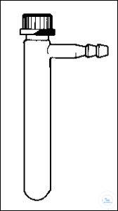 [2 385 025] SUCTION TUBE WITH SIDE HOSE CONN.  LENGTH 180 MM, GL 25, SCREW CAP WITH HOLE,  GASKET W. PTFE-WASHER 22X10 MM  