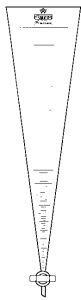 [2 936 000] (2 936 000) Imhoff-Sedimentiergefäße, 1 000 ml,  NS-Hahn, grad., 100 ml-1000 ml:50ml