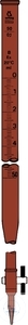 [3 004 908] BURETTES,DIN-B,100 ML:0,2  WITH NEW DETACHABLE PTFE-STOPCOCK,  AMBER GLASS  PACK. = 2 PCS.    