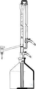 [3 152 504] (3 152 504) UniversalL TITRIERAPPARATE,  50 ML:0,1 DIN-AS,SEITL.NS-HAHN,  NS-GLASKÜKEN,SCHELLBACH,  KON.BESCHEINIGT.2 L.FLASCHE,  OHNE DRUCKBALL    