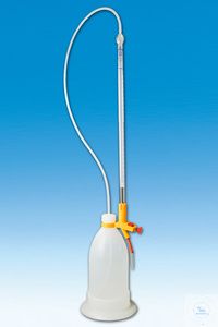 [3 312 010] (3 312 010) Schnellbetriebsbürette, DIN-B,10 : 0,05 ml Schellbachstreifen,  komplett mit PE-Flasche 500 ml und Plastikfuß