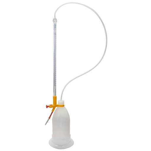 [3 312 025 BR] (3 312 025 BR) SCHNELLBETRIEBSBÜRETTE, DIN-B, 25 ML : 0,1  KOMPLETT, NACH SCHILLING, MIT FLASCHE 1000 ML  BRAUNGLAS WEISS GRADUIERT, 