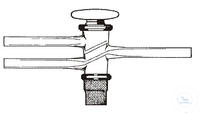 [0 250 001] 2-Wege-Hahn, NS 14,5, mit massivem NS-  Küken, Kapillar-Ansätzen, Gewindehahn-  sicherung, DIN 12553, B: 1,6 mm, 8 x 100 mm
