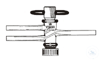 [0 253 004] 2-Wege-Hahn, mit NS-PTFE-Küken,  mit Biegerohr-Ansätzen,Gewindehahnsicherung,  Bohrung: 4 mm, NS 21 / 10 x 110 mm