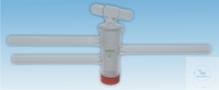 [0 254 006] (0 254 006) 2-Wege-Hahn, mit hohlem NS-Glas-  küken, Biegerohransatz, NS 24,  Bohrung: 6,3 mm, DIN 12553