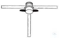 [0 265 006] (0 265 006) 3-Wege-Hahn, T-Bohrung,NS 24, mit  NS-PTFE-Küken, Gewindehahnsicherung,  Biegerohransätze, 13 x 120 mm,  Bohrung: 6,3 mm, DIN 12554
