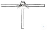 [0 266 006] (0 266 006) 3-Wege-Hahn, T-Bohrung, NS 24, mit  Hohlküken und Biegerohransätzen,  Bohrung: 6,3 mm, DIN 12554