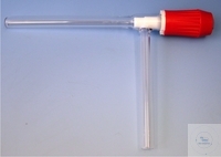 [0 290 212] Eck-Hochvakuum-Ventilhahn, "Witaflo",  rot, nachstellbare PTFE-Dichtung, Über-  drehsicherung, Bohrung: 12 mm, 225 x 15 mm