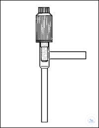 [0 293 003] (0 293 003) Eck-Hochvakuum-Ventil "Witaflo",  Ventilstift aus reinem PTFE, Bohrung: 3 mm,  Schenkel-Ø: 8 mm,Länge: 75 mm,  GL 14, hergestellt aus DURAN Rohr