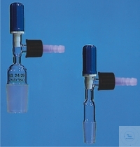 [1 684 024 S] Suction tube, with needle valve stopcock,  with SVS-hose connection (0.185.001),  bent, cone ST 24/29
