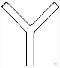 [2 862 013] Y-connection tubes, plain ends,  side arms L. 50 mm, o.d. 10 mm