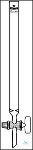 [2 121 005] CHROMATOGRAPHIESÄULEN, 280 ML, EINFACH,  NS-HAHN, M. VENTIL UND PTFE-SPINDEL,  30 X 400 MM, BOHRUNG 2,5 MM  