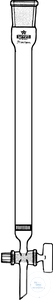 [2 133 006] Chromatographiesäulen,  oben mit NS-Hülse 14/23, NS-PTFE-Hahn,  PTFE-Küken, Gewindehahnsicherung;  eingeschmolzener Fritte P0,  10 x 300 mm, 23 ml, Bohrung: 2.5 mm