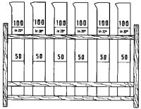 [2 152 002] (2 152 002) Holzgestelle f. Colorimeterzylinder n. Nessler,  f. 12 Zylinder hohe Form