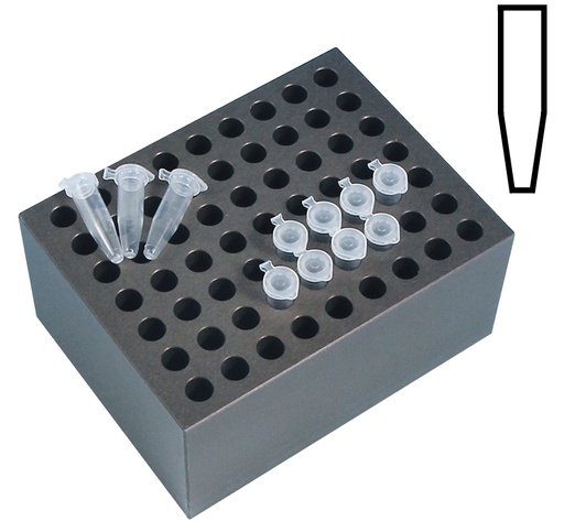 [DH.WHB510570] Heating Block, Type BLC570, 63 holes, for centrifuge tubes 0,5 ml