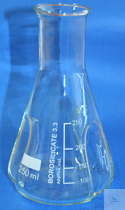 [5 507 101] (5 507 101) Kulturflaschen "Biogen", Erlenmeyerform,  mit drei Schikanen, Hals gerade für  Metallkappen, 50 ml, Kolben Ø 51 mm,  Höhe 90 mm, Hals Ø 38 mm