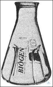 [5 507 302] TRYPSINIERUNGS-FLASCHEN, GRADUIERT,  100 ML, KOLBEN Ø 64 MM, HÖHE 112 MM,  HALS Ø 22 MM, 4 SCHIKANEN    