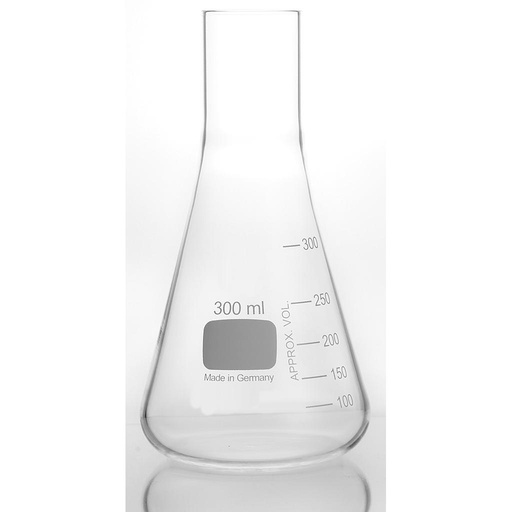 [5 560 001] (5 560 001) Kulturkolben „BIOGEN", 1000 ml , Erlenmeyer-Form,   hergestellt aus DURAN Rohr,   Ø: 131 mm, Höhe: 232 mm,    