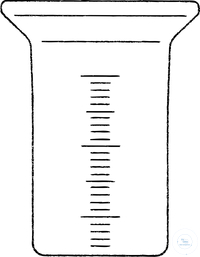 [0 860 057] Reaktionsgefaess 250 ml, Flansch DN 60,  A. Ø 65 mm, Höhe 130 mm, flacher Boden,   graduiert, Borosilikatglas