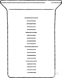 [0 860 263] Reaktionsgefaess 500ml, Flansch DN 100,  A. Ø 105 mm, Hoehe 125 mm, flacher Boden,   graduiert, Borosilikatglas