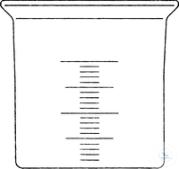[0 860 888] Reaktionsgefäß 30 000 ml, Flansch DN 200,  A. Ø 315 mm, Höhe 540 mm, flacher Boden,   graduiert, Borosilikatglas